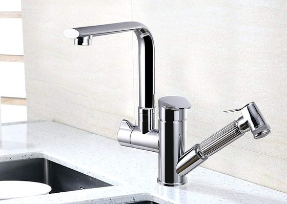 Pull Out Steel Kitchen Sink Mixer Tap