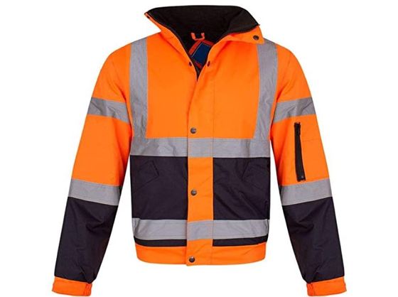 Hi-Vis Workwear Jacket Coat In Orange