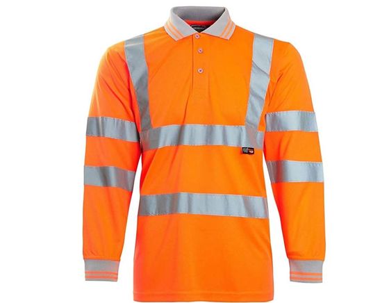 Hi-Vis Long Sleeve Workwear Top Orange