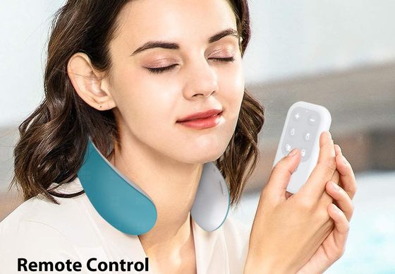 Blue Heated Neck Massager With Remote