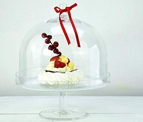 Clear Glass Cake Stand With Bow Style