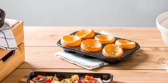 Steel Yorkshire Pudding Tin In Black