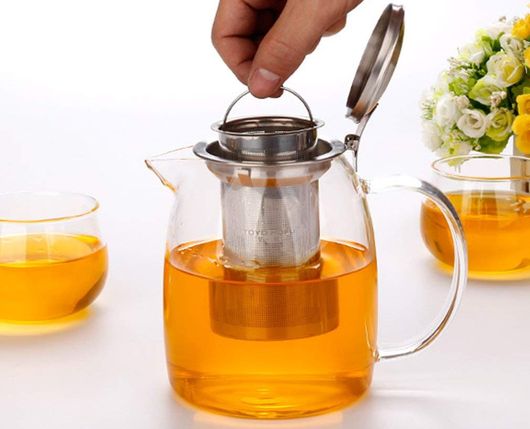 Infuser Teapot In Glass With Cover