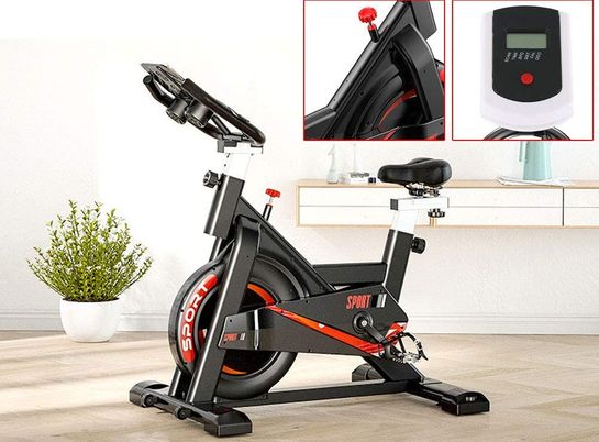 Indoor Exercise Bike In Red And Black