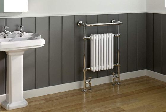 White Bathroom Heated Towel Rail