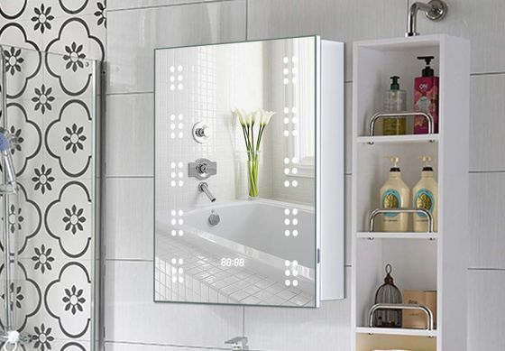 Best Mirrored Bathroom Cabinets With, Earth Led Mirror Cabinet With Integrated Shaver Socket