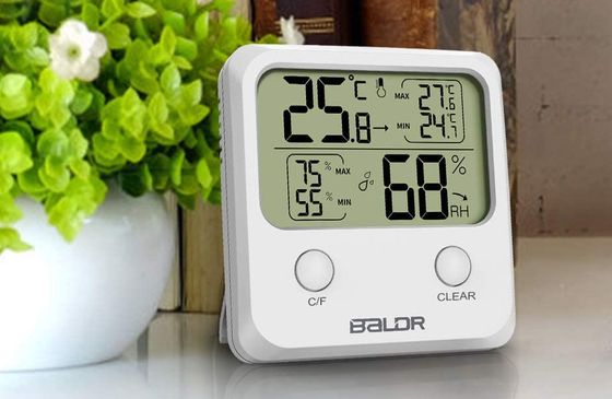 Room Temperature Humidity Meter In White