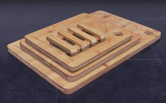 3 Piece Bamboo Chopping Board Set