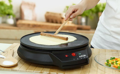 Crepe Cooker Machine With Red LED Signal