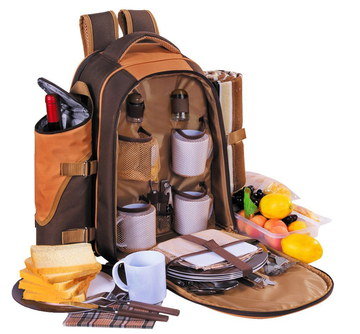Cool Bag Rucksack 4 Persons With Plates