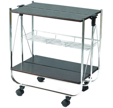 Drinks Cart Store With Black Shelves