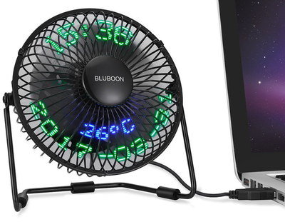 Quiet USB Desk Fan With Black Cable