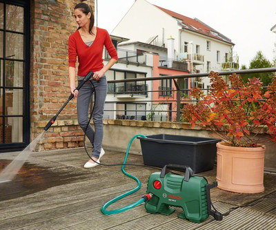 Jet Patio Washer In Green On Decking