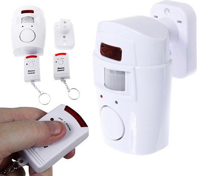 PIR Movement Wireless Shed Alarm In White PVC