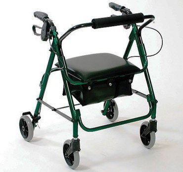 Mobility Walker With Seat In All Black