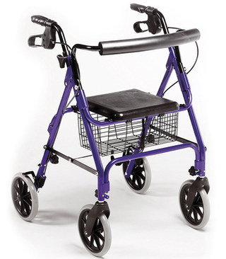 Rollator Walker With Seat And 4 Big Wheels