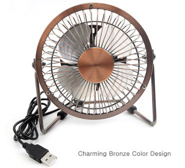 Cool Air Table Fan In Bronze Finish