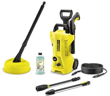 Power Pressure Washer With Long Black Hose