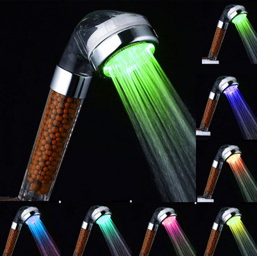 Shower Head With Lights In Red And Orange Colours