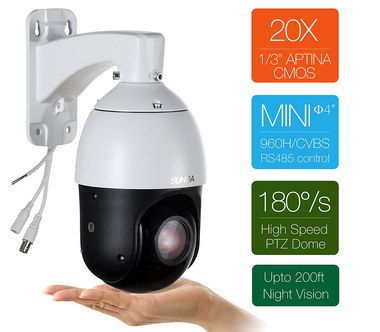 Speed PTZ Dome Camera With 2 Cables