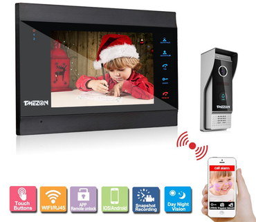 Video Wireless Intercom System With Touch Buttons