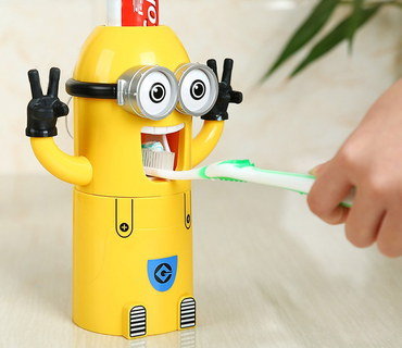 Kids Auto Toothpaste Dispenser In Yellow