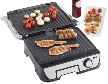 Grill With Removable Plates And Heat Dial