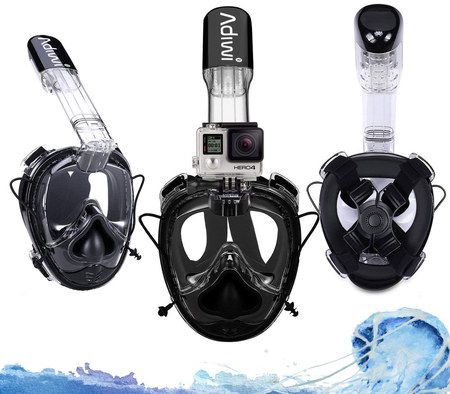 Scuba Diving Mask With Black Straps