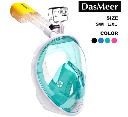 Snorkel Face Mask In Bright Green