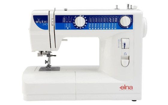 Sewing Machine In Blue And White