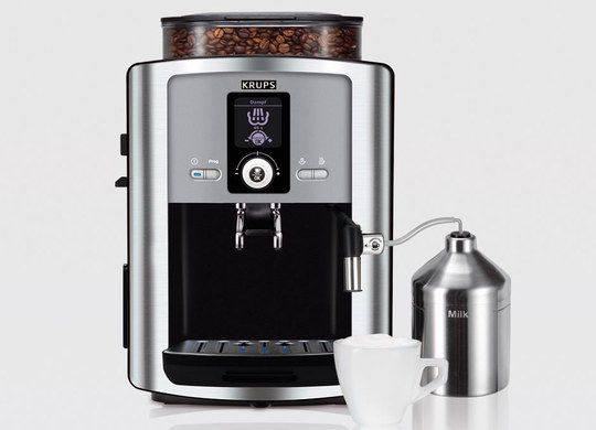Small Bean To Cup Coffee Machine With Chrome Exterior