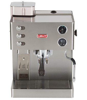 Coffee Maker With Grinder In Steel Finish