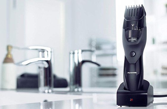 Electric Beard Trimmer In Black Stand