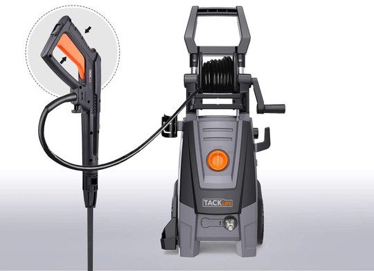 Power Jet Washer With Long Black Hose