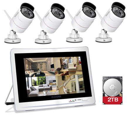 HD 1080P CCTV With White LCD Screen