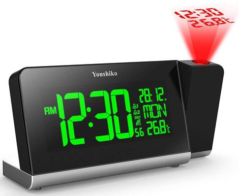 Projection Clock Radio With Curved Base