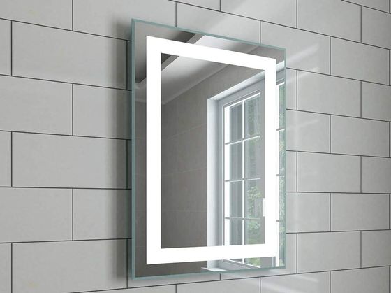 Best Backlit Bathroom Mirror Uk Led Lit, Salbay Illuminated Bathroom Mirror Cabinet With Backlit Led Lights