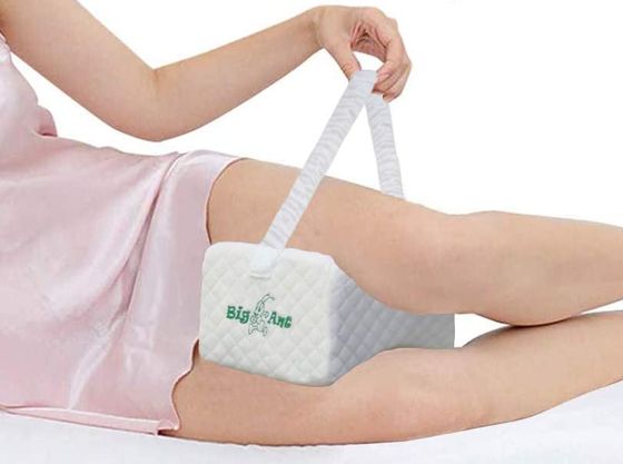Memory Foam Knee Pillow With E Strap