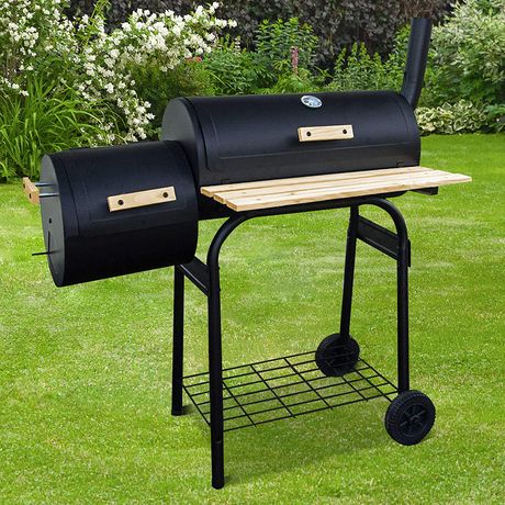 Large Charcoal BBQ Smoker With 2 Tables
