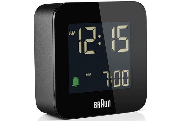 Digital Calendar Day Clock In Black With White Digits