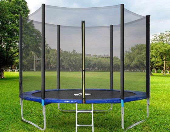 Trampoline With Black Mat And Small Ladder