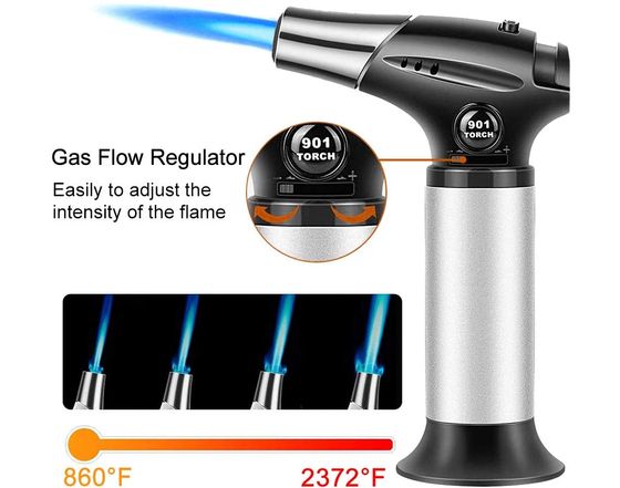 Food Blowtorch In Black With Red Trigger