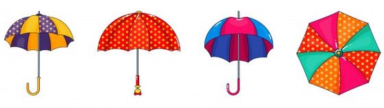 Umbrellas In Bright Colours