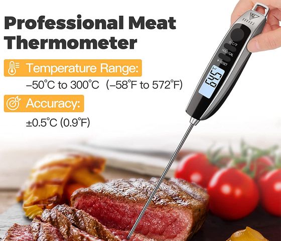 Digital Food Thermometer With Steel Probe