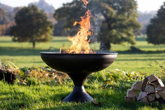 Fire Pit With Leaping Flames