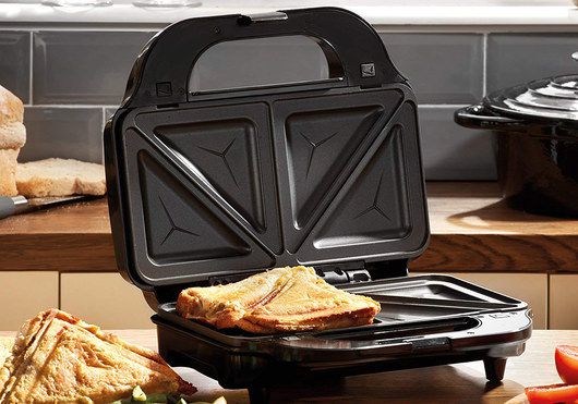 Toasted Sandwich Maker With Black Handle