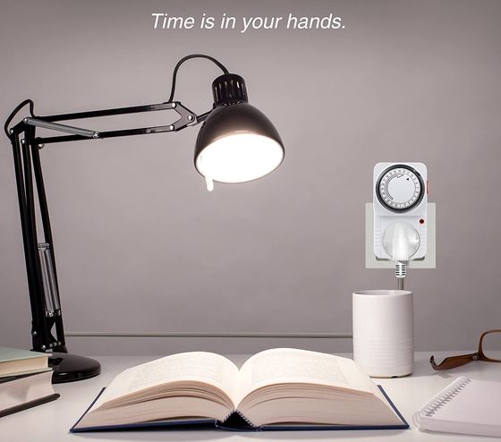24 Hours Home Plug Lamp Timer Round Dial