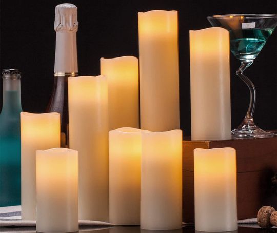 Soothing Flicker LED Candles With Black Remote Control