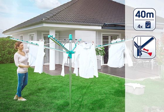 Linomatic Rotary Clothes Dryer In White Exterior