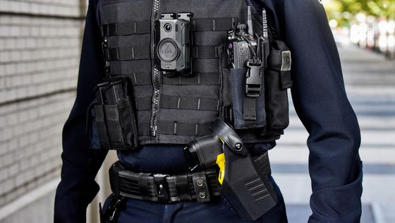 Black Mini Body Cam On Officer